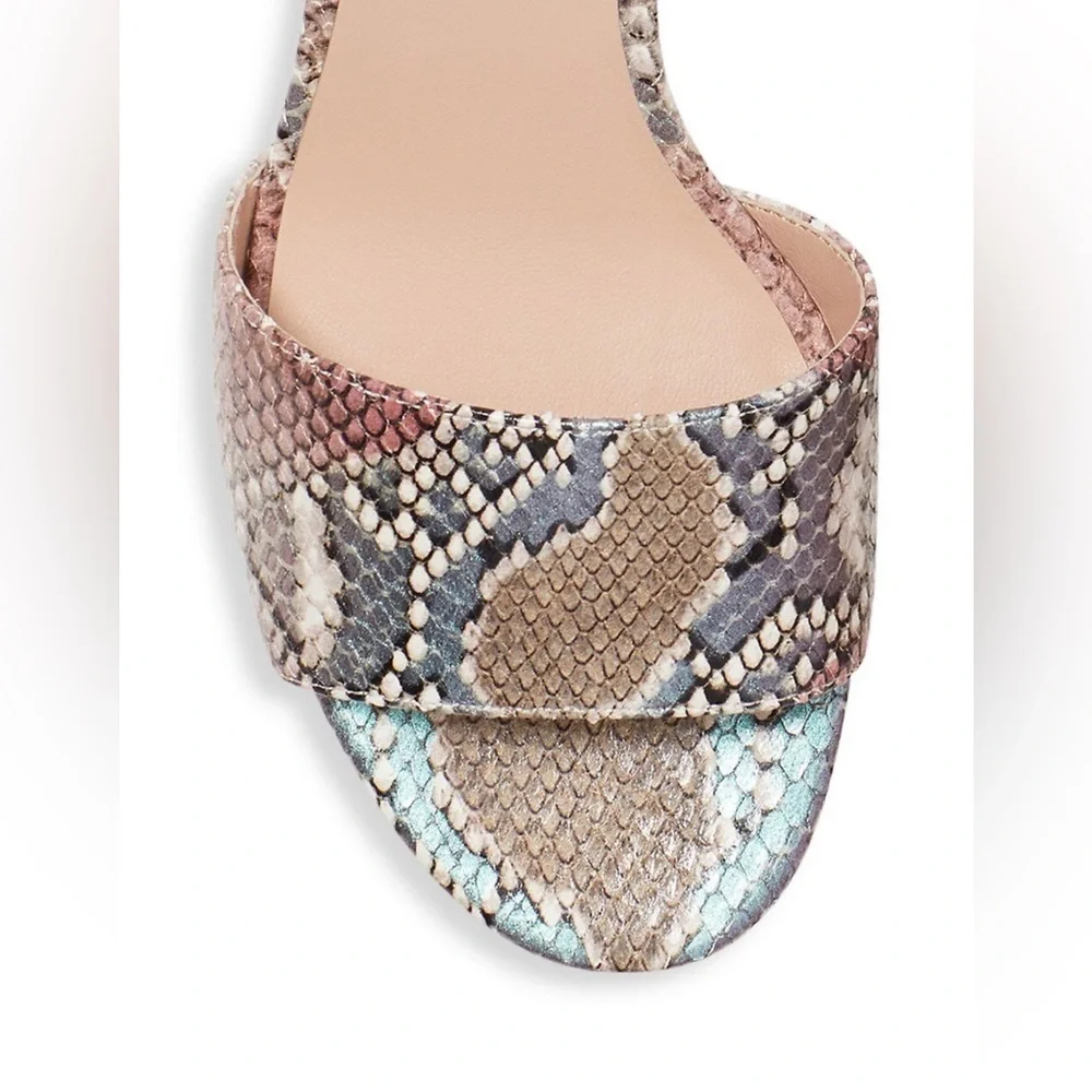 Kate Spade New York Savvi Snakeskin Embossed Leather Mules